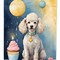 Edge Collections - 11.25" X 15.50" - Multicolor - Poodle Birthday Flag - 1 Piece